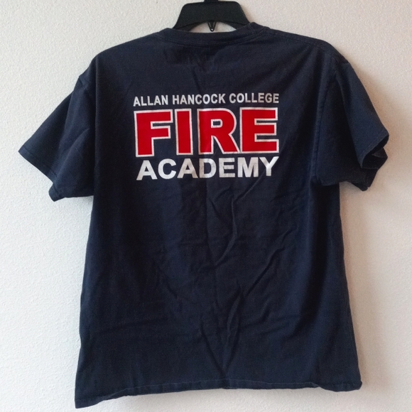 Hanes Alan Hancock Fire Navy Short Sleeve Large - Picture 4 of 4